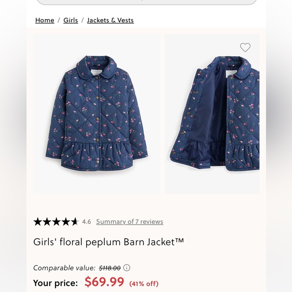 CrewCuts 6-7 Jacket - Picture 1 of 3